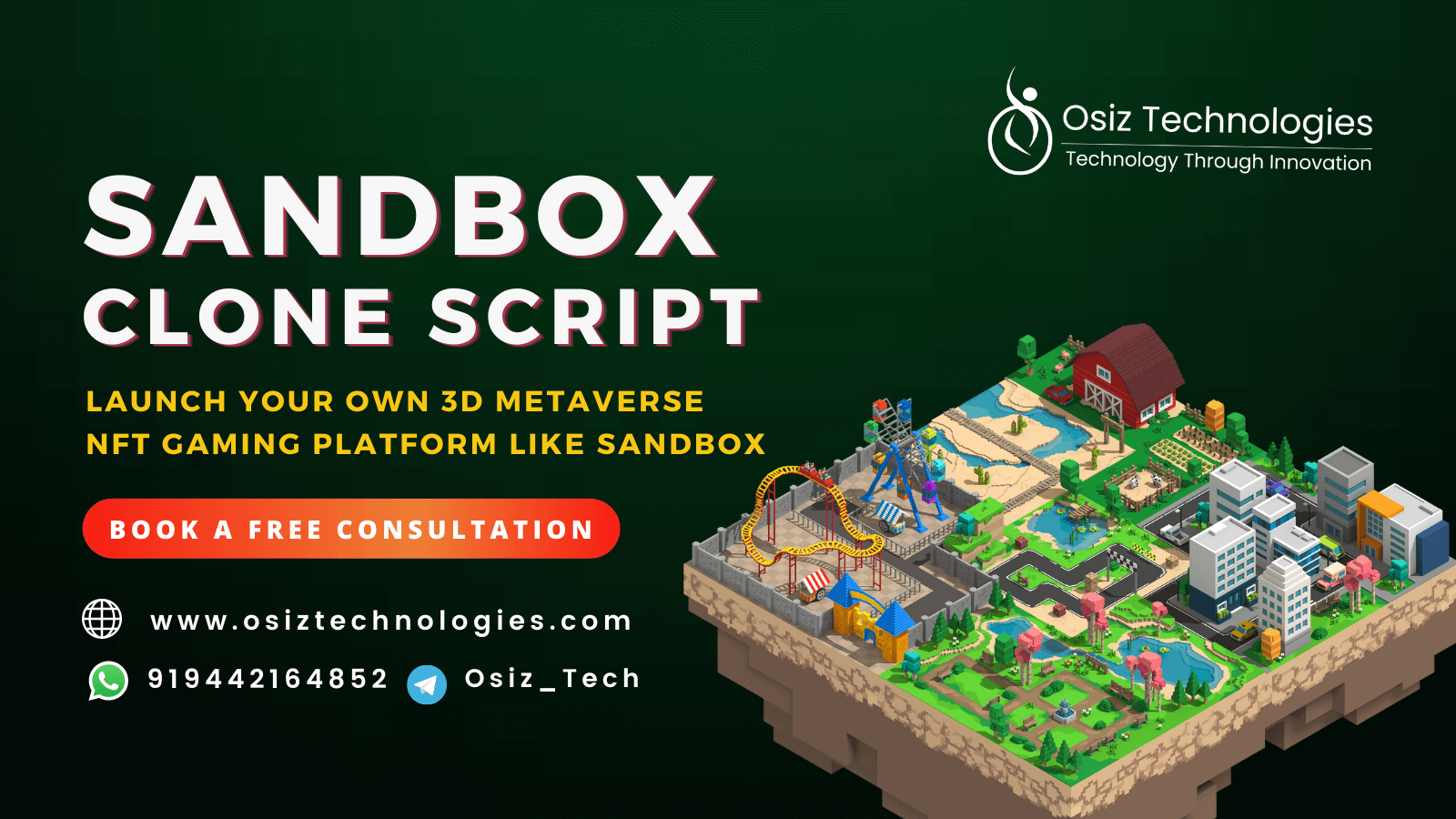 Sandbox Clone Script To Launch Your Own 3D Metaverse NFT Gaming Platform
